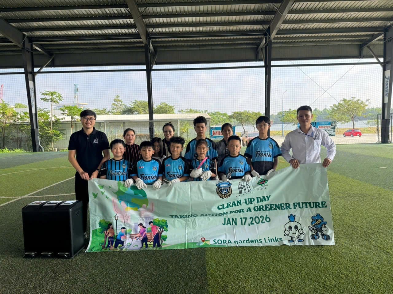 HB-KMIX COLLABORATES WITH KAWASAKI FRONTALE FOOTBALL SCHOOL FOR CLEAN-UP DAY AT SORA GARDENS LINKS